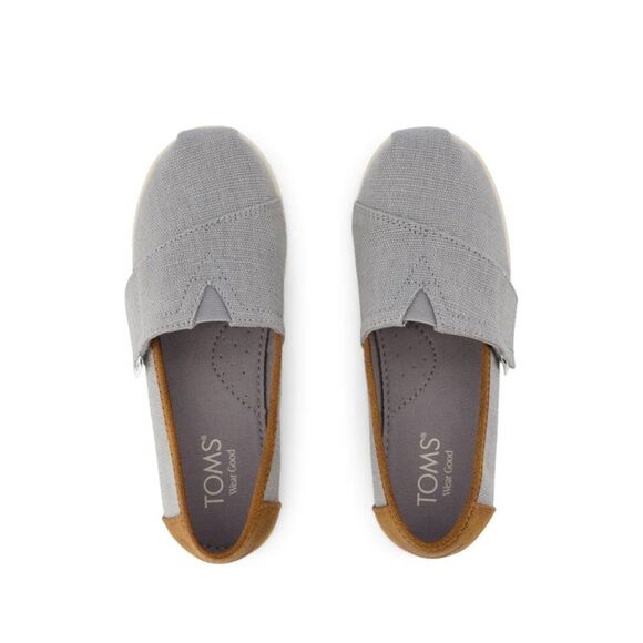 TOMS Light Gray and Brown Slip-On Loafers - Picture 1 of 6
